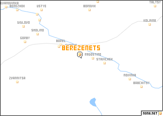 map of Berezenets