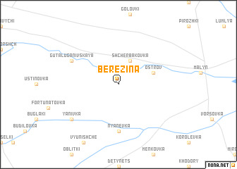 map of Berezina