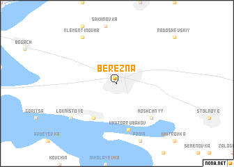 map of Berezna