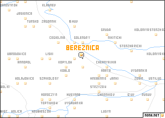map of Bereźnica