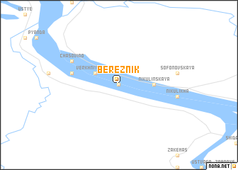 map of Bereznik