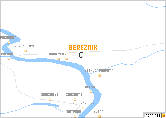 map of Bereznik