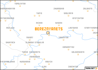 map of Bereznyanets