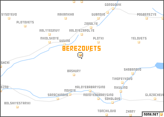 map of Berëzovets