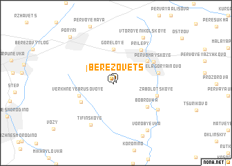 map of Berëzovets