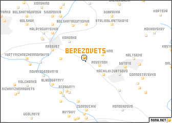 map of Berëzovets