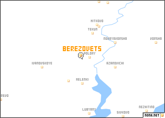 map of Berëzovets