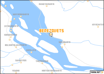 map of Berëzovets