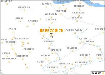 map of Berëzovichi