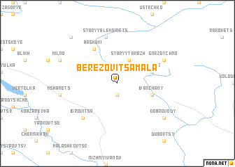map of Berëzovitsa Mala