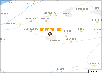 map of Berëzovka