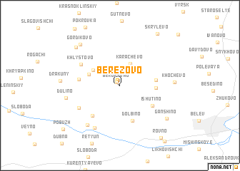 map of Berëzovo