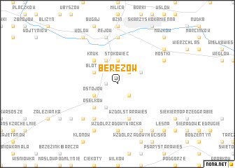 map of Berezów
