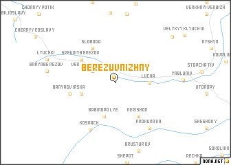 map of Berezuv Nizhny