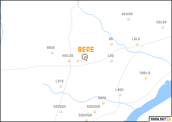 map of Béré