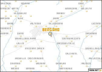 map of Bergamo