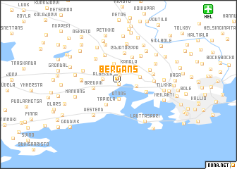 map of Bergans