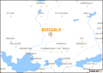 map of Bergdala