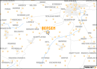 map of Bergem