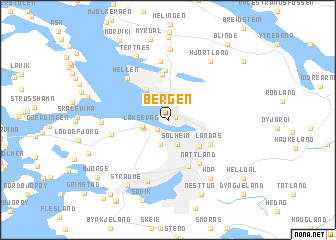 map of Bergen