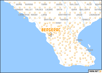 map of Bergerac