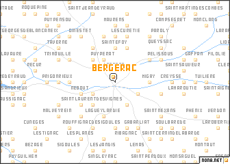 map of Bergerac