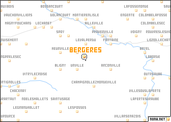 map of Bergères