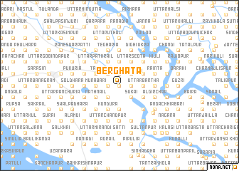 map of Berghāta