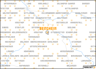 map of Bergheim