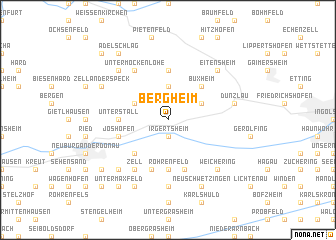 map of Bergheim