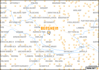 map of Bergheim