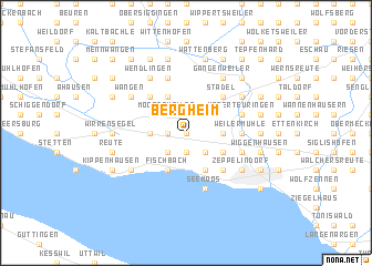 map of Bergheim