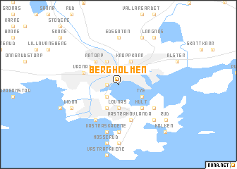 map of Bergholmen