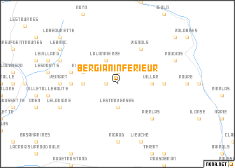 map of Bergian-Inférieur