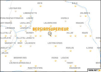 map of Bergian-Supérieur