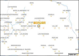 map of Bergian