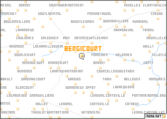 map of Bergicourt