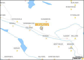 map of Bergnäs