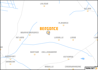 map of Bergonce