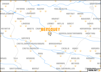 map of Bergouey