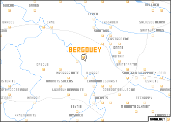 map of Bergouey