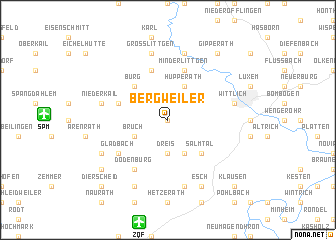 map of Bergweiler