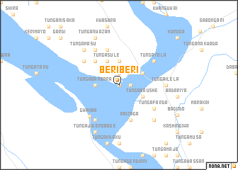 map of Beriberi