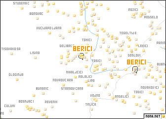 map of Berići