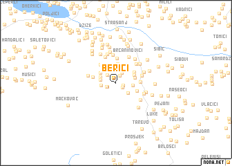 map of Berići