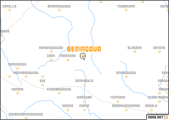 map of Béringoua