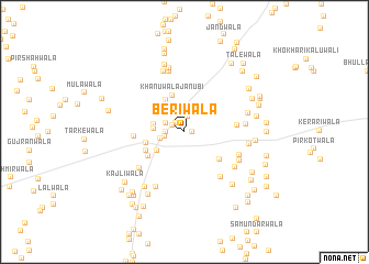 map of Berīwāla