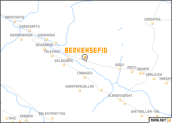 map of Berkeh Sefīd