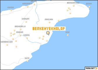 map of Berkeh-ye Khalaf