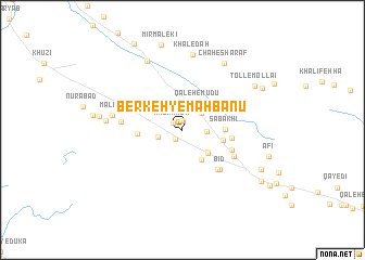 map of Berkeh-ye Māh Bānū